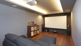 専用室シアターCASE9<br>ゾーニングを工夫した趣味に没頭できる空間