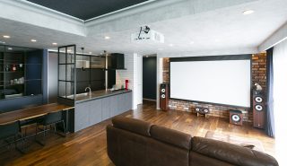 リビングシアターCASE12<br>ヴィンテージレンガでブルックリンスタイル