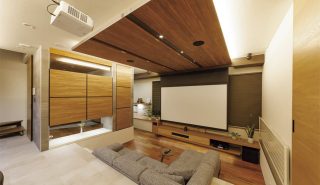 リビングシアターCASE53<br>スキップダウンフロアを活かしたインストール術